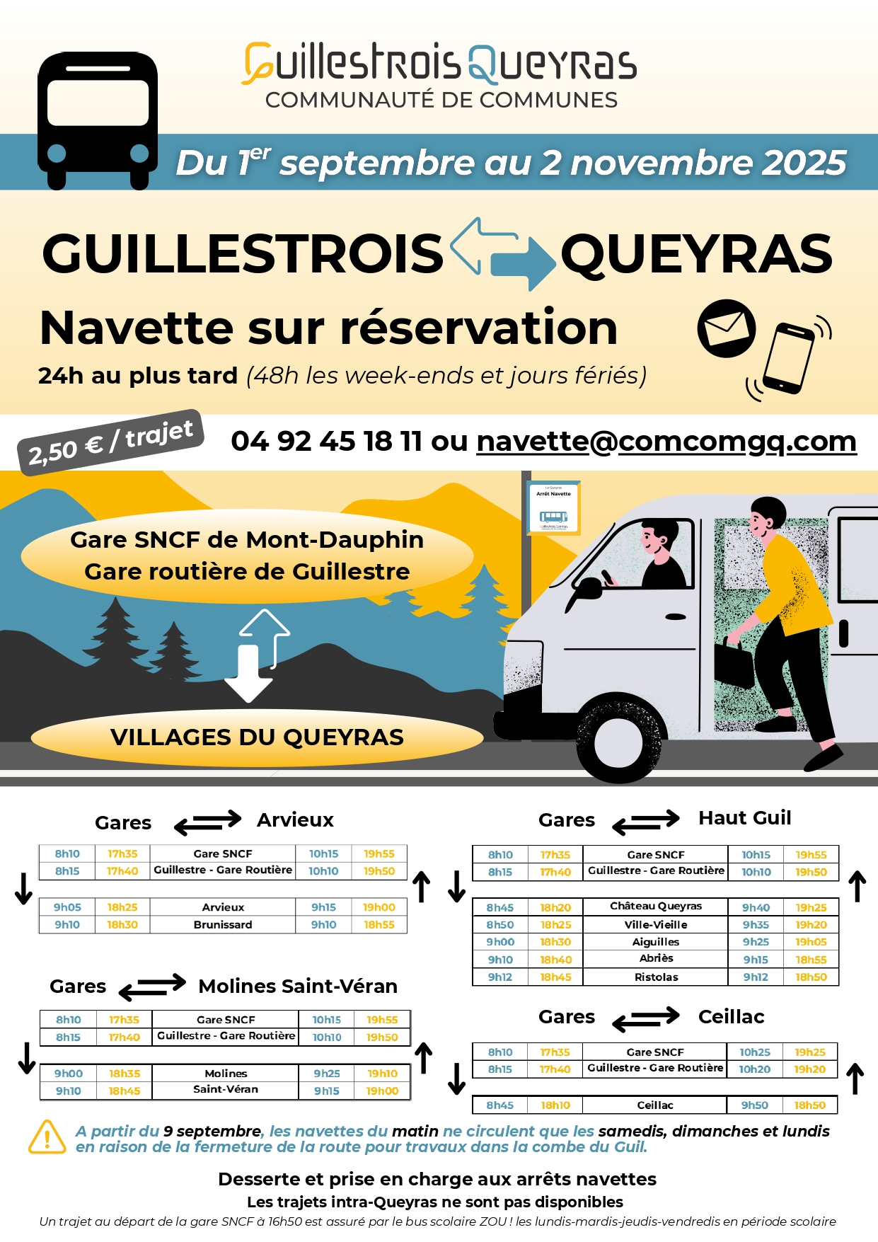 Navette sur réservation : Action reconduite à l’automne !